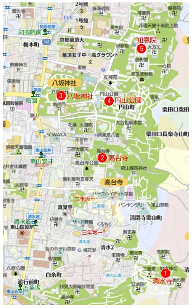 A�G���A�̊ό��n�}