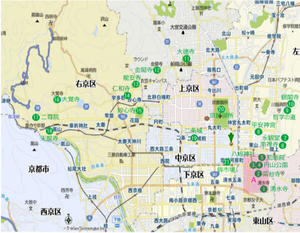 ���s�s�̊ό��n�}