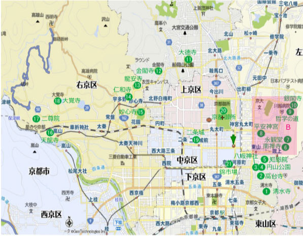 ���s�s�̊ό��n�}