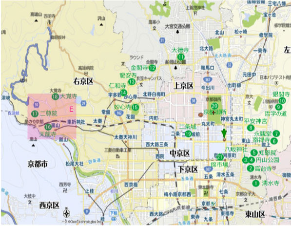 ���s�s�̊ό��n�}