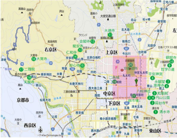 ���s�s�̊ό��n�}